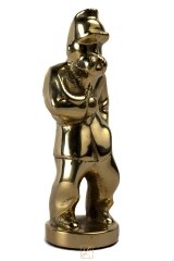 Józef Piłsudski Caricature, statuette Brass