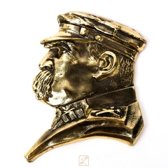 Marshal Józef Piłsudski bas-relief Brass