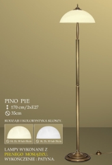 Lampa podłogowa 2 płom. Pino klosze alabaster Ø 35cm biały krem P1 ICARO