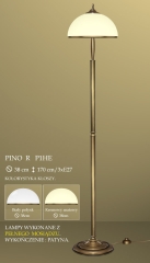 Lampa podłogowa 3 płom. Pino R klosz opal Ø 38cm biały krem RP1H RP1HE ICARO