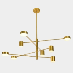 Remdal Lampa wisząca LED 8 płom. 36W 3000K złota ITALUX PND-16374-8