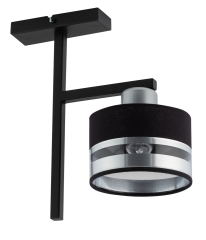 PRO 1 lampa plafon z abażurem E27 czarna/srebrna Sigma 32152