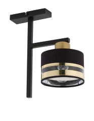 PRO 1 lampa plafon z abażurem E27 czarna/złota Sigma 32151