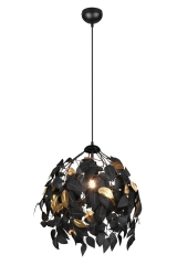 LEAVY Lampa wisząca Ø 38cm E27 czarny/złoty R10461932 RL