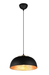 PUNCH Lampa wisząca Ø 35cm E27 czarny/złoty R30811932 RL