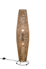 Miki Lampa podłogowa z abażurem H 103cm 2 x E27 brązowa R41102026 Rl