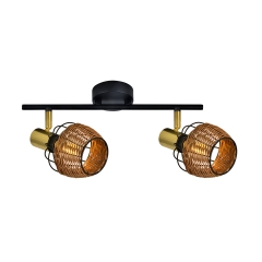 Copa Lampa plafon belka regulowany 2xE14 czarna/złota Zuma LINE R5022003-2TU