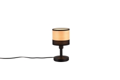 Bolzano Lampa stołowa z abażurem H 22cm E14 czarna R51661032 Rl