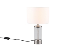 Grazia Lampa stołowa z abażurem E14 biała/satyna nikiel R51711007 Rl