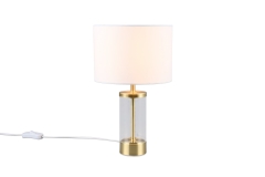 Grazia Lampa stołowa z abażurem E14 biała/złota R51711008 Rl