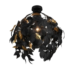LEAVY Lampa plafon Ø 38cm E27 czarny/złoty R60461032 RL