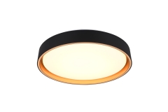 Felis Lampa plafon LED Ø 40cm 24W 2700-6500K czarna/złota R64391080 Rl