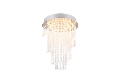 Pomp Lampa plafon kryształowy LED Ø 30cm 18W 2700-6500K chrom R67341106 Rl