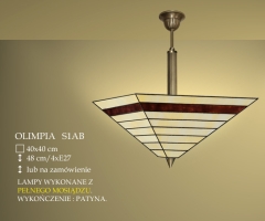 Ampla 4 fl. Olympia stained glass lampshade 40cm beige and brown S1AB ICARO