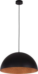 SFERA Lampa wisząca Ø 90cm E27 czarna/miedziana Sigma 30126