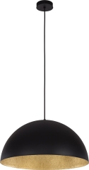 SFERA Lampa wisząca Ø 35cm E27 czarna/złota Sigma 30143