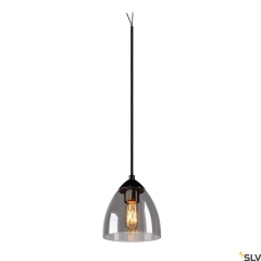 PARA CONE Lampa wisząca (bez rozety sufitowej) Ø 13,5cm GU10 czarna/transparentna SLV 1006159