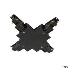 S-TRACK DALI łącznik X do szyny 3-fazowej podtynkowej, czarny, SLV 1006535