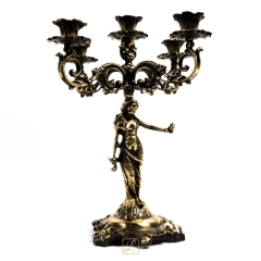 Brass candle holder, 5 arms LADY nr. 198