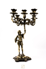 Four-arm brass candlestick. Duchy of Warsaw. Brass