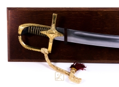Polish Husaria saber 1750 in a smooth version complete with a hanging board