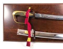 Polish officer's saber wz. 1921 with scabbard on a hanging table, chrome version