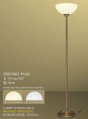 Lampa podłogowa 1 płom. Treviso klosz alabaster Ø35cm biały krem P1A ICARO