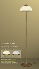 Lampa podłogowa 2 płom. Treviso R klosz opal Ø 30cm biały krem RP1 RP1E ICARO