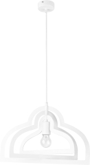 TRIK S LOFT Lampa wisząca E27 biała Sigma 31188