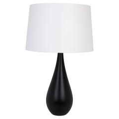 Lampa stołowa VESE - czarna / biały abażur czarna , biała Hellux