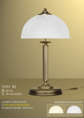 Lampa gabinetowa 2 płom. Vito klosz alabaster Ø 30cm biały krem B2 ICARO