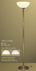 Lampa podłogowa 1 płom. Vito G klosz alabaster Ø35cm biały krem P1A ICARO