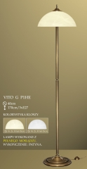 Lampa podłogowa 3 płom. Vito G klosz alabaster Ø40cm biały krem P1HE ICARO