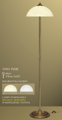 Lampa podłogowa 3 płom. Vito klosz alabaster Ø40cm biały krem P1HE ICARO