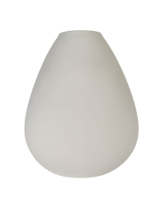 Klosz w kształcie jajka otwarty szkło białe matowe