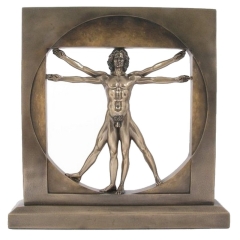 Leonardo da Vinci - Człowiek witruwiański - Figurka Veronese WU72944A4