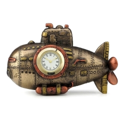 Łódź podwodna zegar Steampunk - Veronese WU77227A4