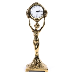 Brass clock MISS SLIM, a functional gift