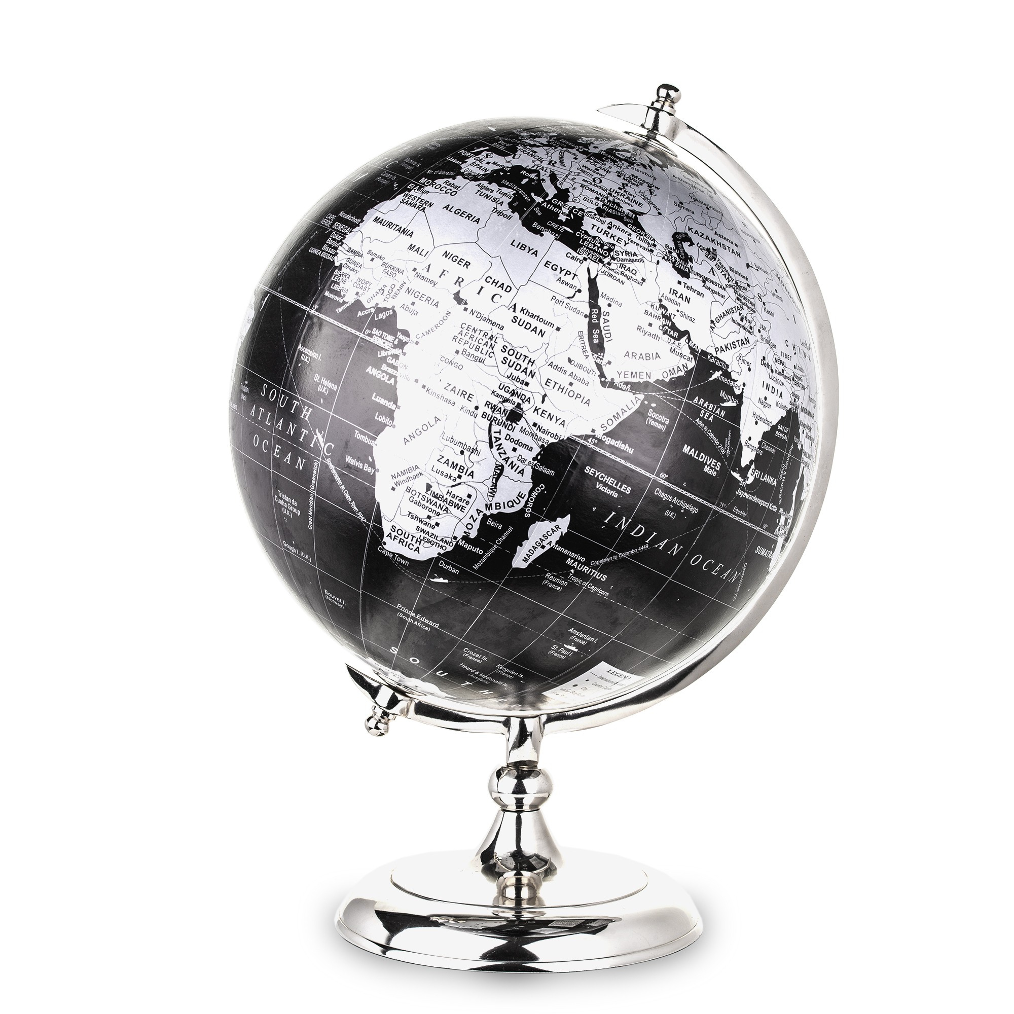 Globus Nowoczesny srebrny czarny gabinetowy 135297 Art-Pol