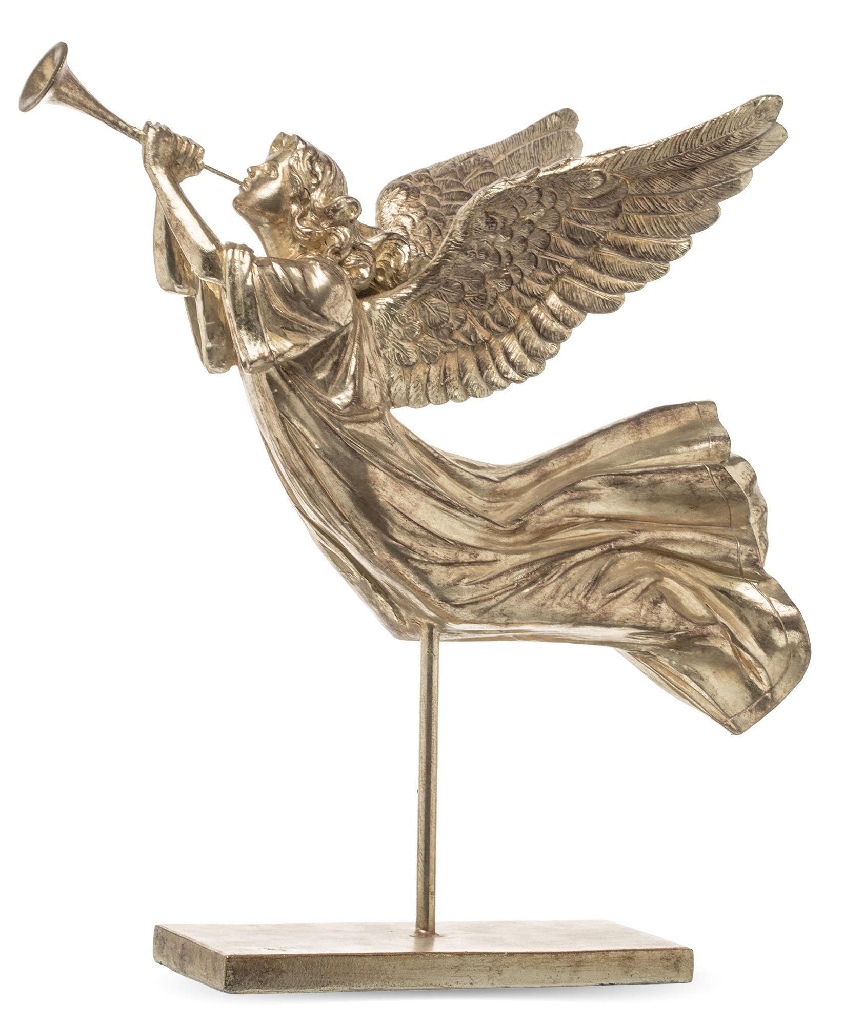 Figurka Anioł złoty z trąbką na podstawie 132325 Art-Pol