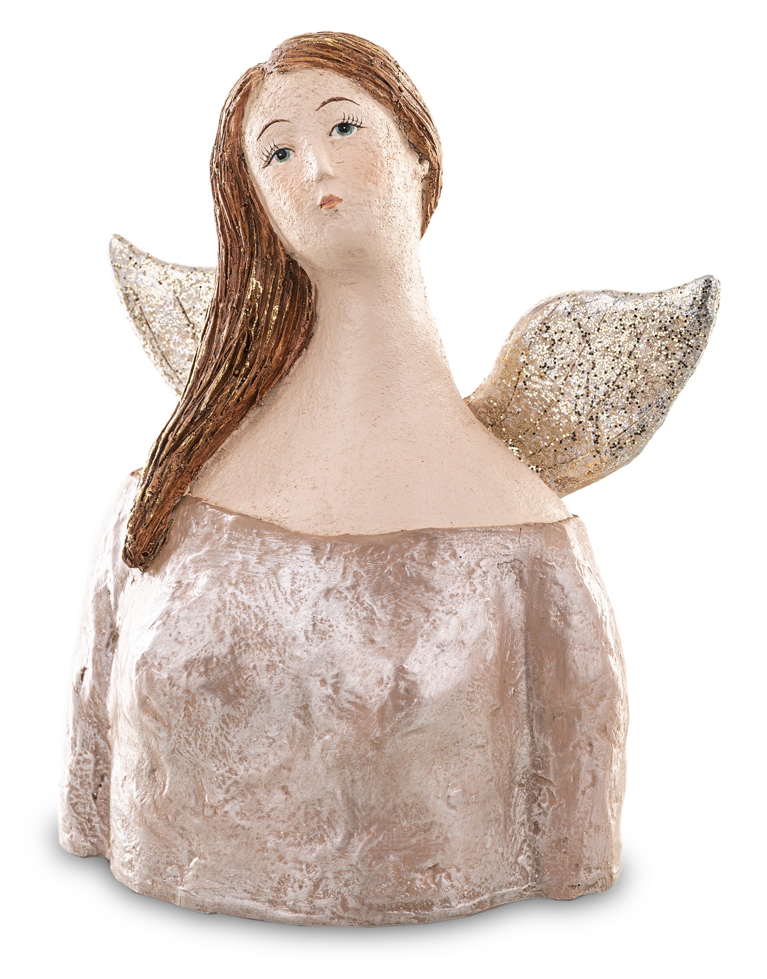 Figurka Anioł tworzywo różowy kremowy 147952 Art-pol