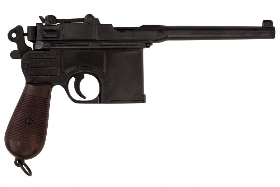 The famous Mauser C96 pistol from 1898 Denix 1024 - replica