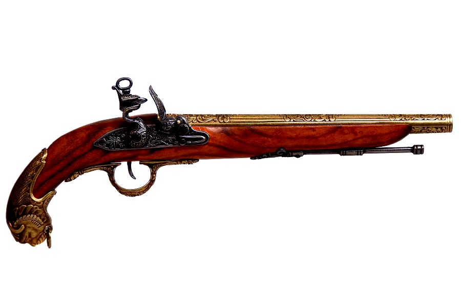 German rock gun with the head of sea dog, 18th century Denix 1043L - replica