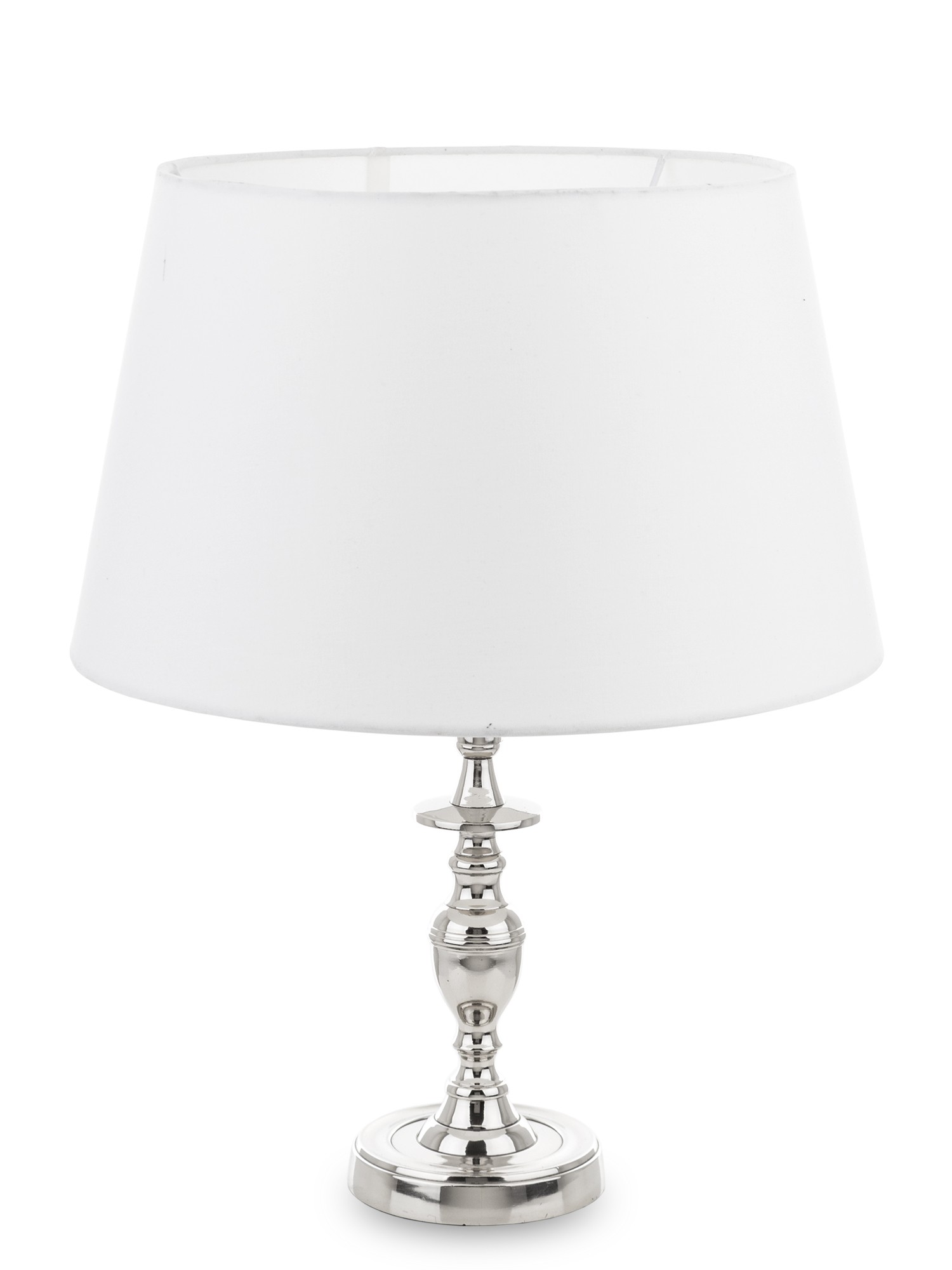 Lampa srebrna z białym abażurem 145763 Art-Pol