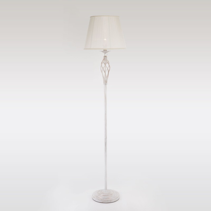 IRIS Lampa stojąca z abażurem 1 płom. biała EUROSTAR 01003/1