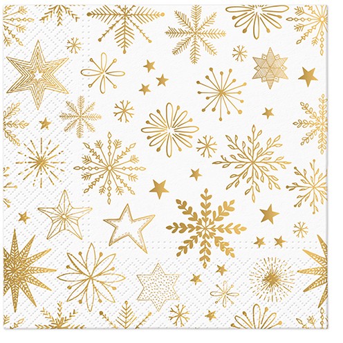 Pl Serwetki Shiny Snowflakes 163411