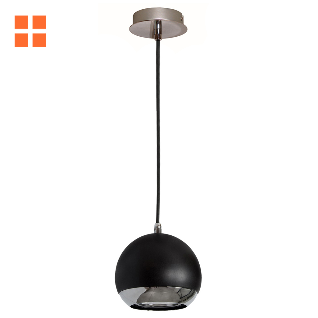 Ballabio Lampa wisząca Ø 15cm czarna/chrom HB14017 HOLDBOX