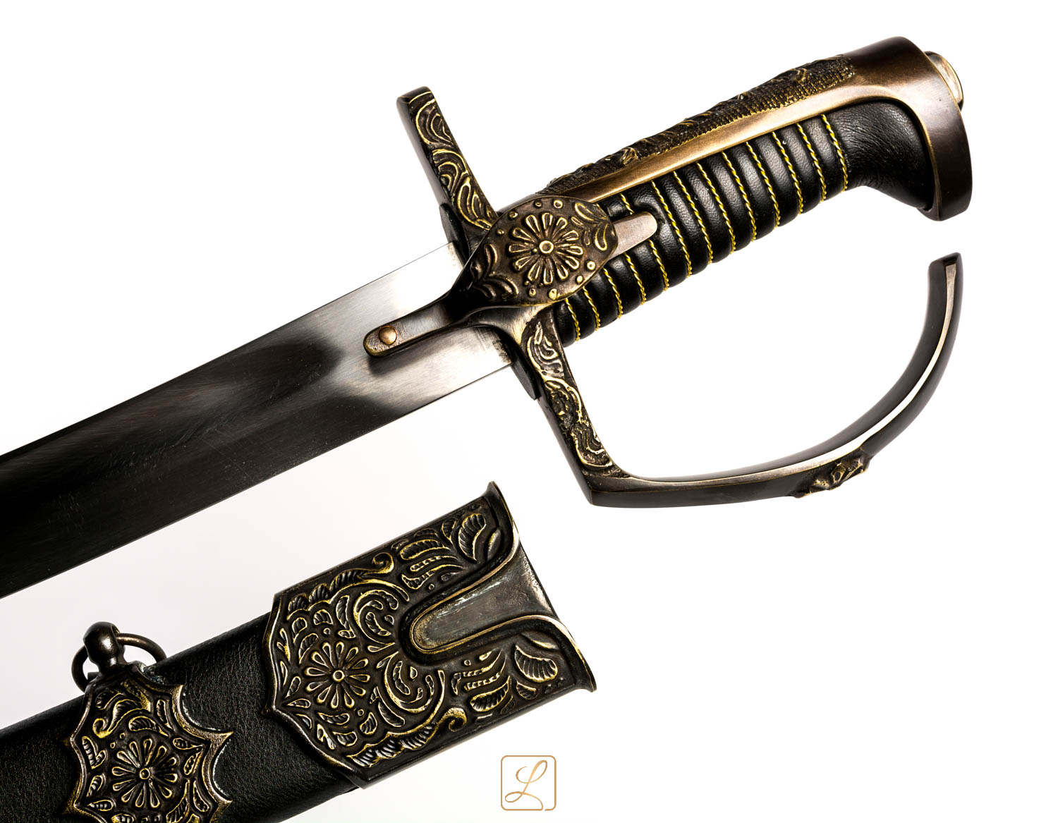 Polish Hussars hardened sabre with scabbard 17th century, decorated version. A beautiful gift!