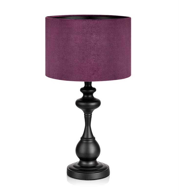 CONNOR Table lamp with lampshade black / purple MARKSLOJD 107370