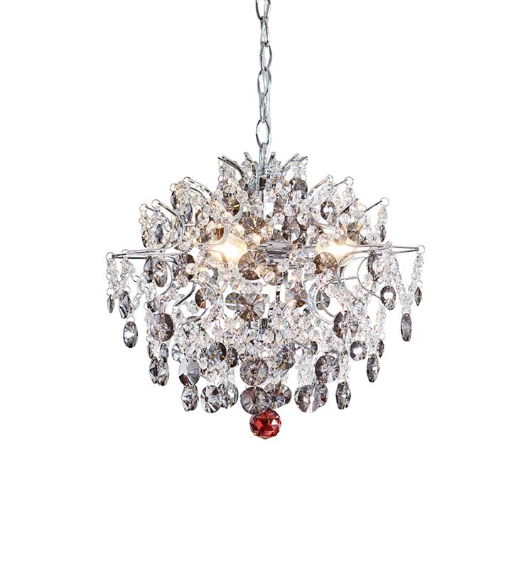 HIDDEN GEM 3-flame crystal chandelier lamp chrome MARKSLOAD 107416
